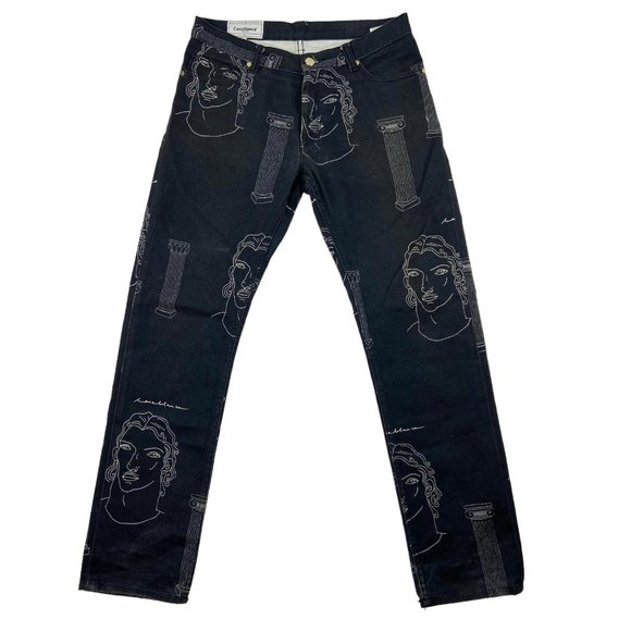 $805 Retail Casablaca allover print statue denim - Picture 1 of 4